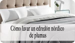 lavar edredón nórdico de plumas